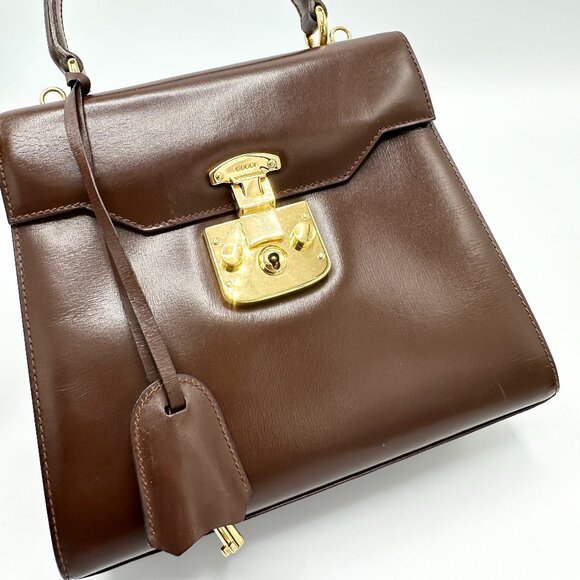 Gucci Brown GHW Top Handle w/Strap - Picture 8 of 9